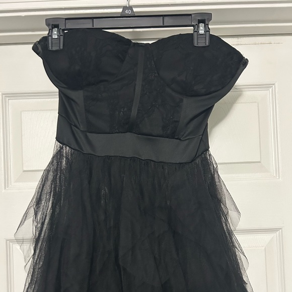 Women Sexy Tulle Dress Crochet Lace Mesh See Through Cocktail Party Dress Size M - Picture 3 of 7